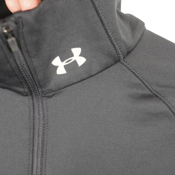 Under Armour‎ Mens 1/4 Zip ColdGear Pullover Black Sweatshirt Size M - Picture 2 of 8